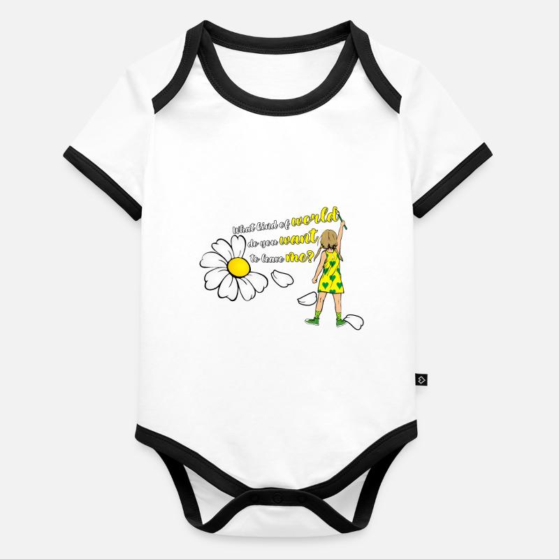 Climate Change Organic Baby Contrasting Bodysuit