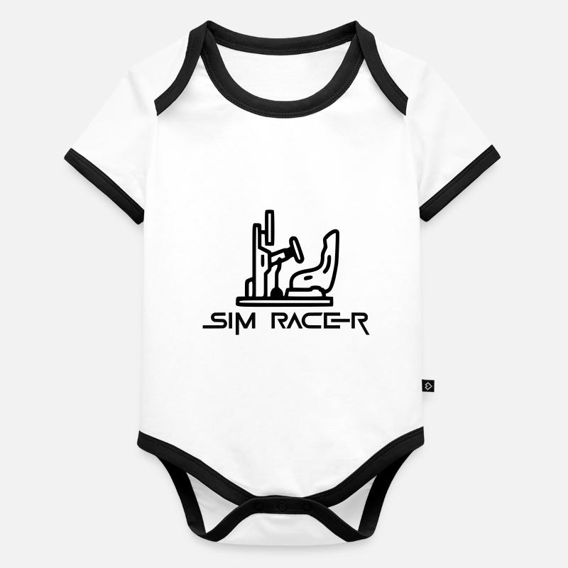 Sim Racer Baby Bio-Kurzarm-Kontrastbody
