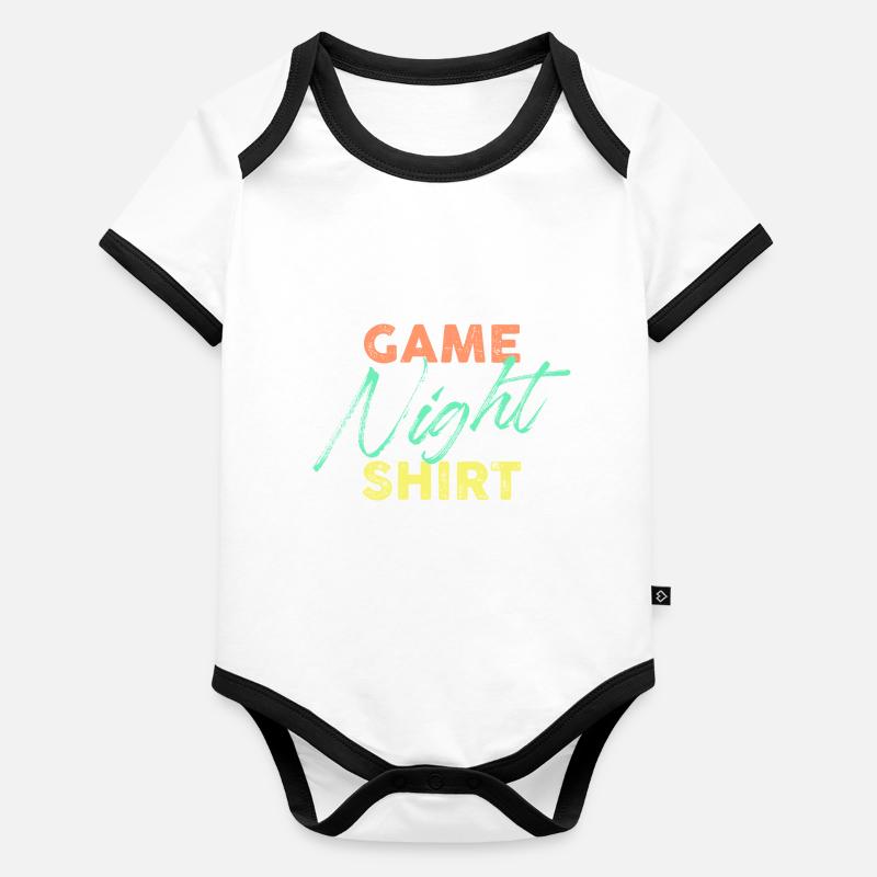 Motifs de la soirée de jeux Body Bébé bio contrasté manches courtes