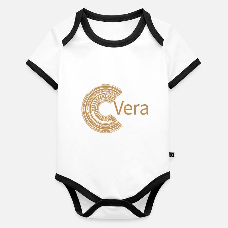 Pour Vera Body Bébé bio contrasté manches courtes