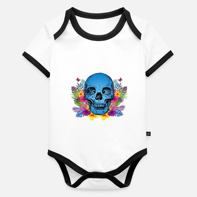 Capitule Body Bébé bio contrasté manches courtes