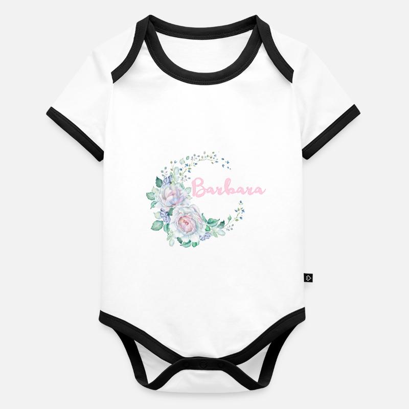 Pour Barbara Body Bébé bio contrasté manches courtes