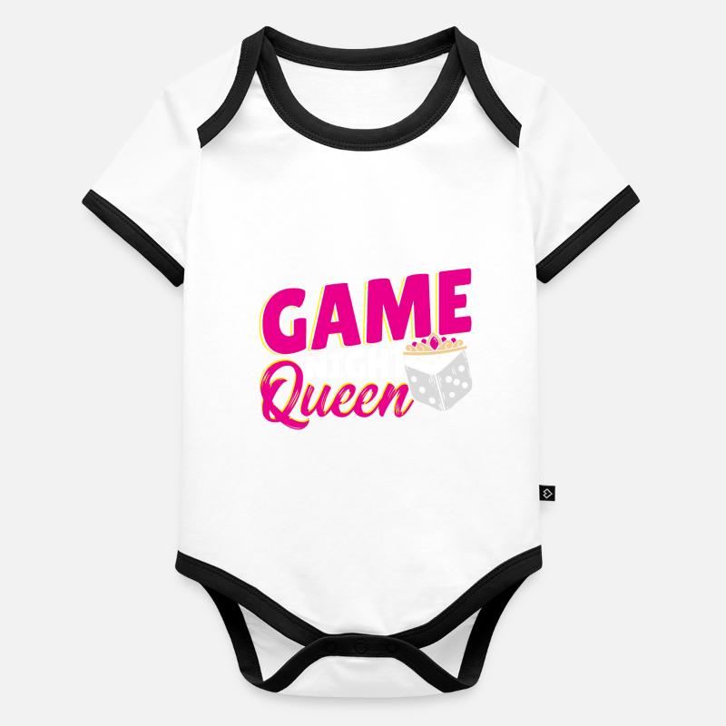 Brettspiele Spielbrett Geschenk Baby Bio-Kurzarm-Kontrastbody