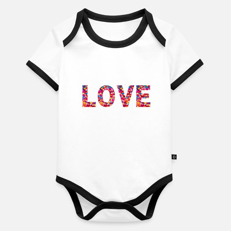 Heartfelt typography Organic Baby Contrasting Bodysuit