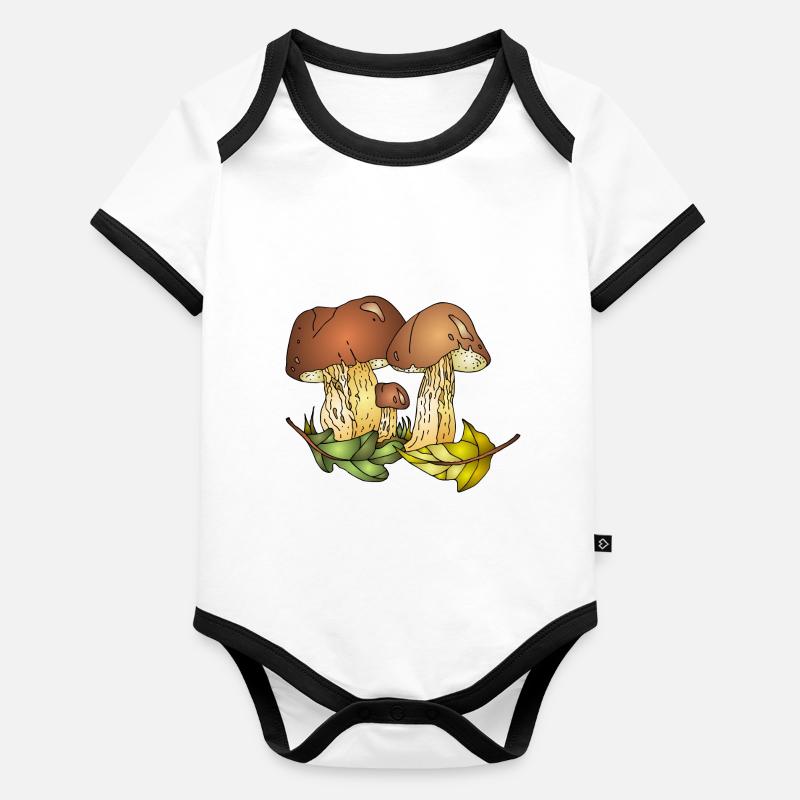 Fungi Organic Baby Contrasting Bodysuit