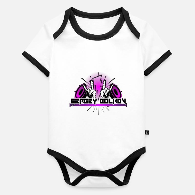 Logo de Sergueï Bolkov Body Bébé bio contrasté manches courtes