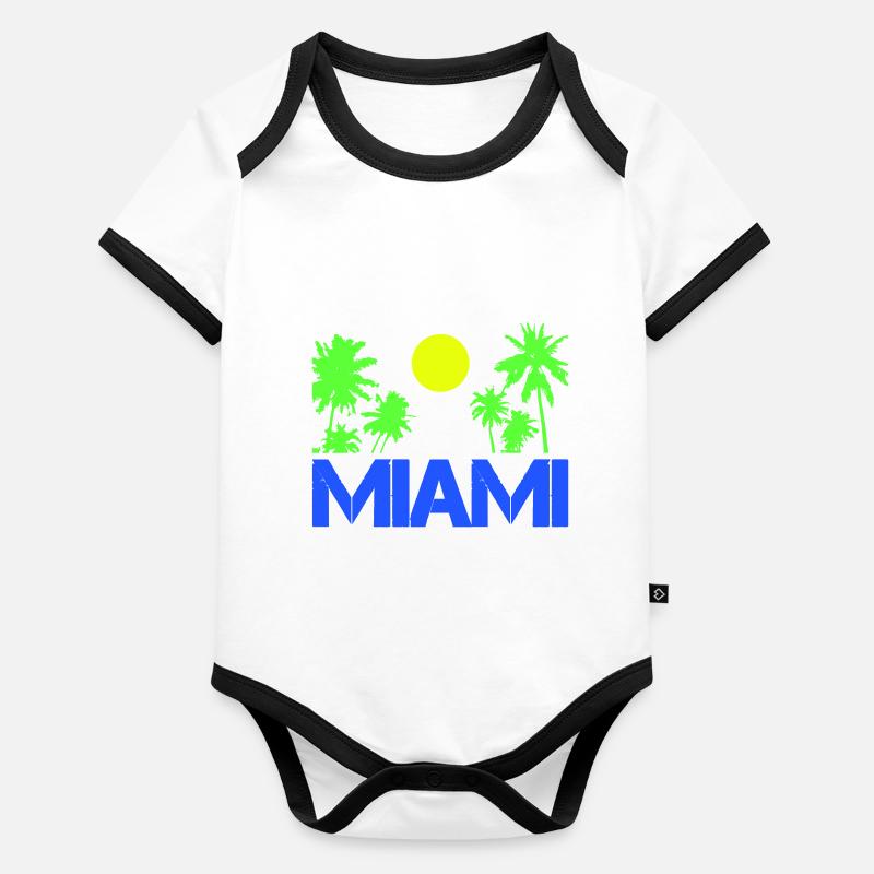 Miami Body Bébé bio contrasté manches courtes