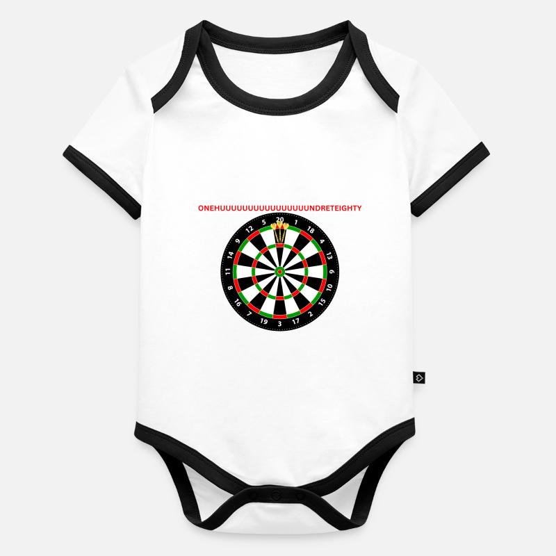 ONEHUUUUUUUUUUUUUUUUNDRETEIGHTY Baby Bio-Kurzarm-Kontrastbody