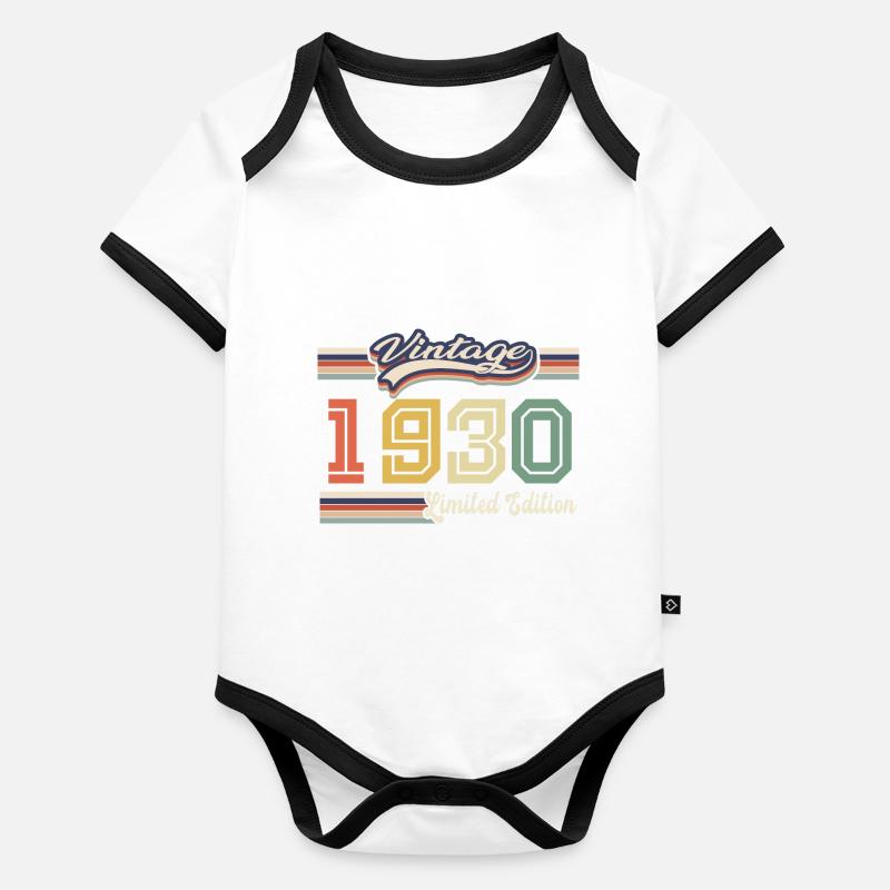 1930-Geburtstagsgeschenk. Fantastisch seit 1930 Baby Bio-Kurzarm-Kontrastbody