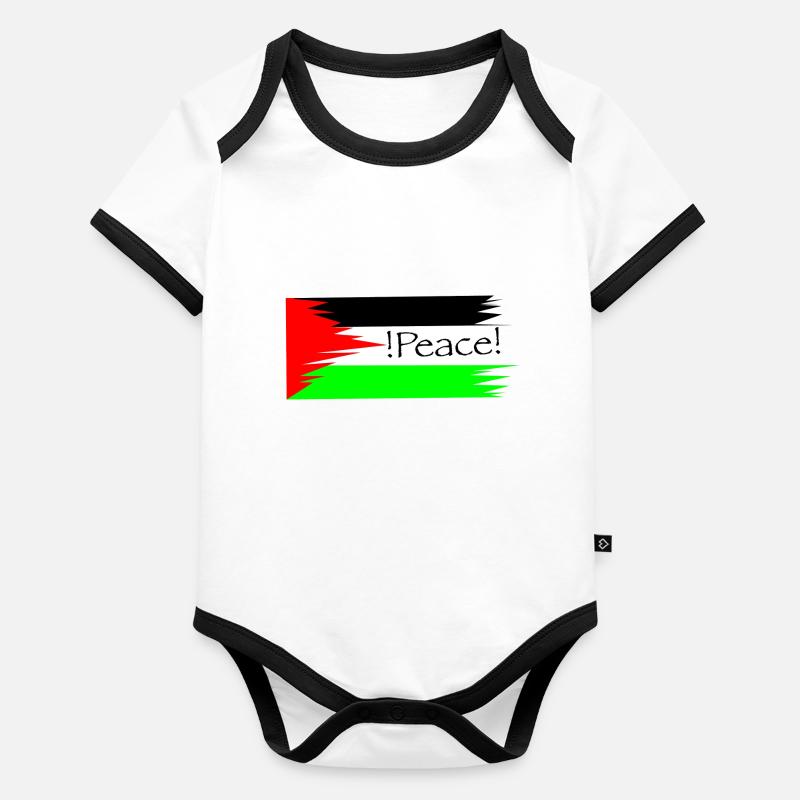 Palestine Peace Baby Bio-Kurzarm-Kontrastbody