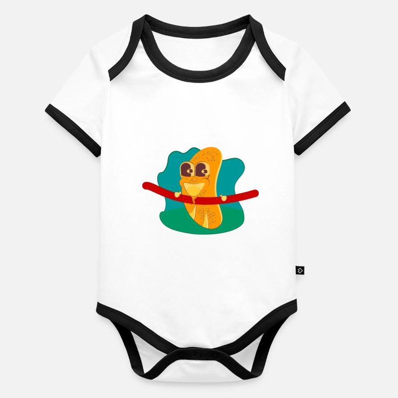 BROT Baby Bio-Kurzarm-Kontrastbody