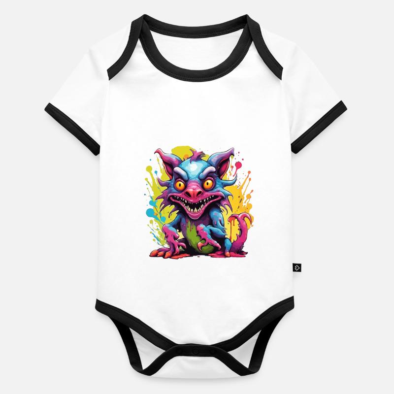 Chupacabra / Créature suceuse / Monstre /Espagne Body Bébé bio contrasté manches courtes
