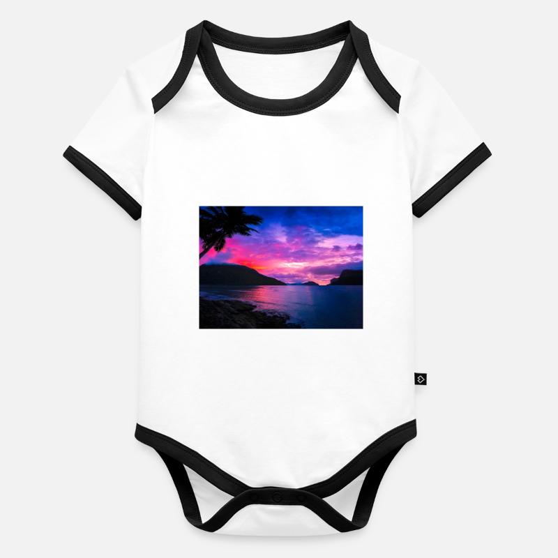 INSEL TRAUM Baby Bio-Kurzarm-Kontrastbody