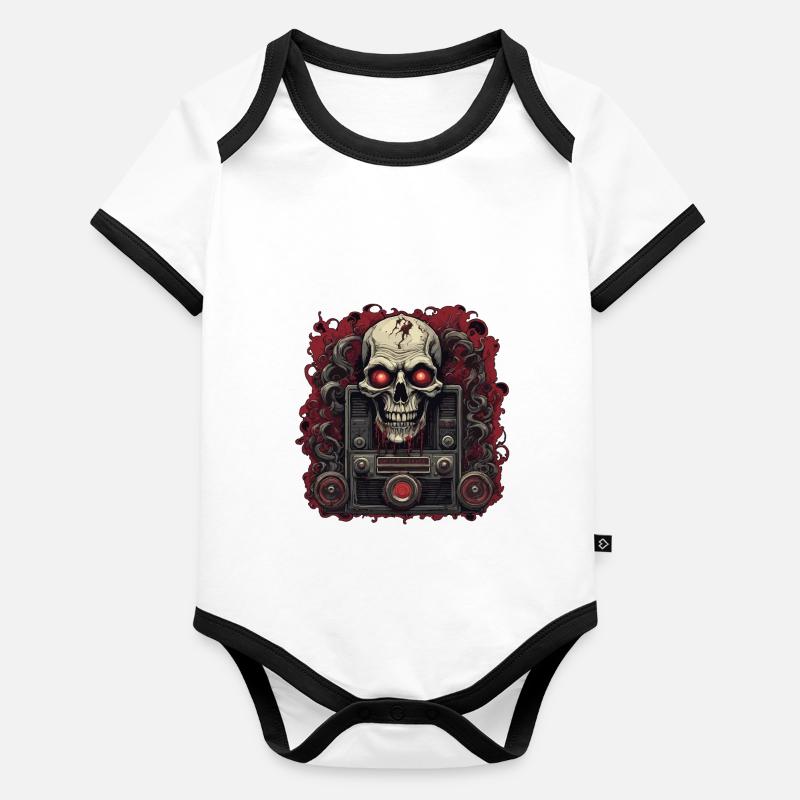 Radio / Analog / Music / Frequency / Speakers Organic Baby Contrasting Bodysuit