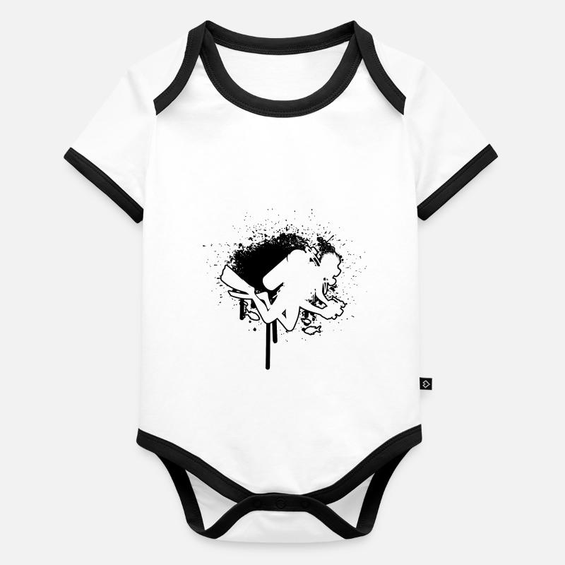 Taucher Tauchen Diver Plongée Libre Body Bébé bio contrasté manches courtes