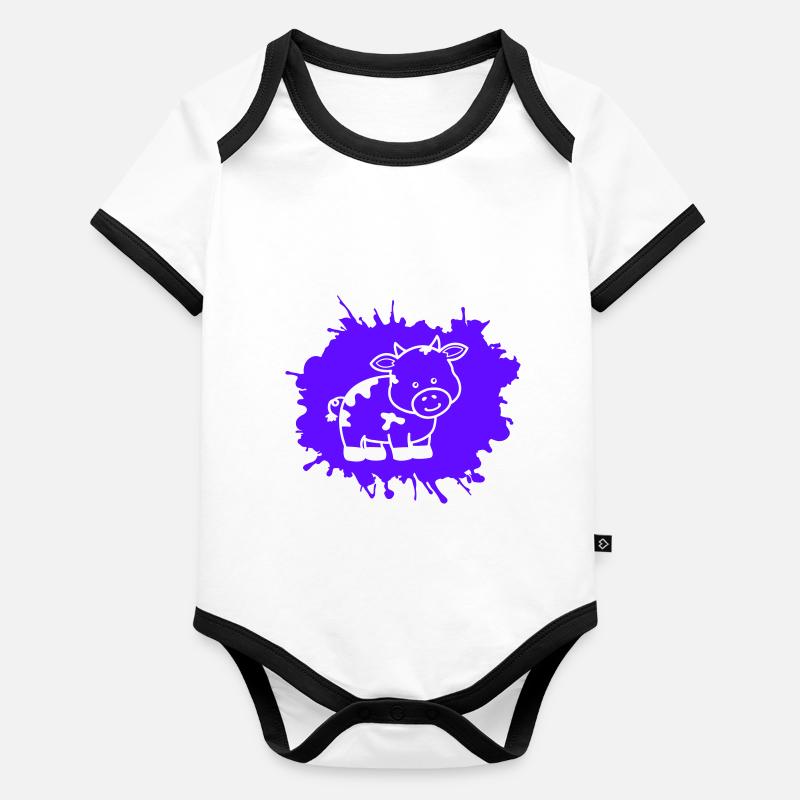 kuh klecks Baby Bio-Kurzarm-Kontrastbody