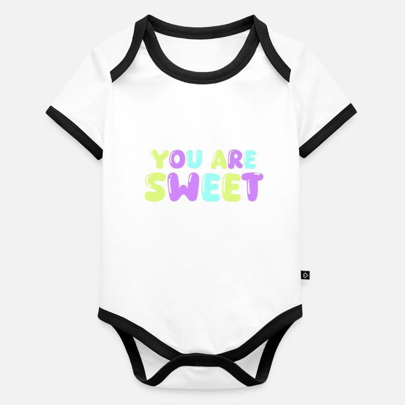 you are sweet Baby Bio-Kurzarm-Kontrastbody