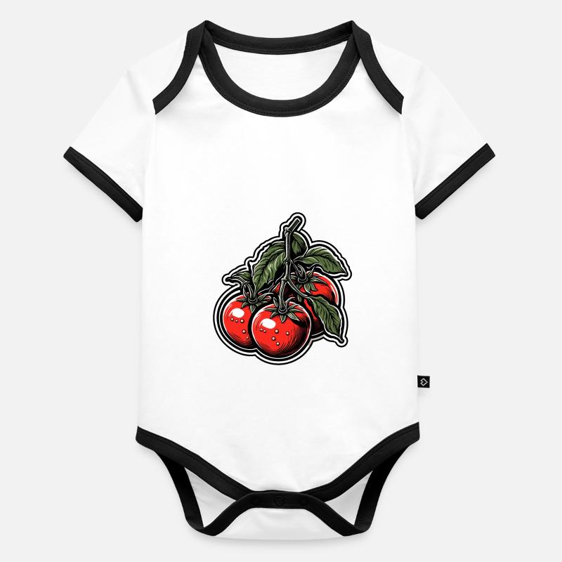 Lebensmittel / Gemüse / Markt / Vitamine / Design Baby Bio-Kurzarm-Kontrastbody