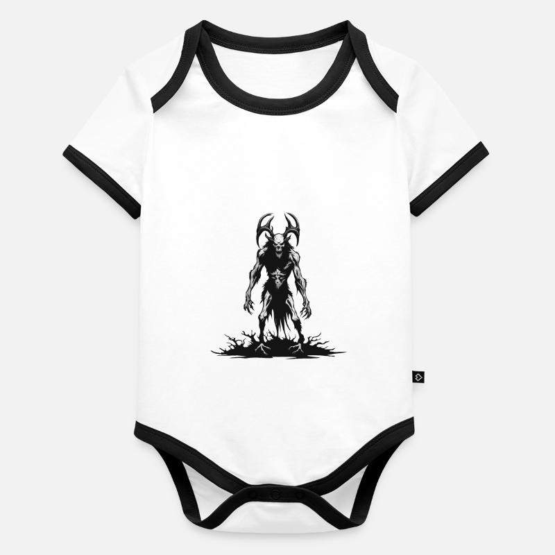 Wendigo / maléfique / Possessif / Horreur Body Bébé bio contrasté manches courtes