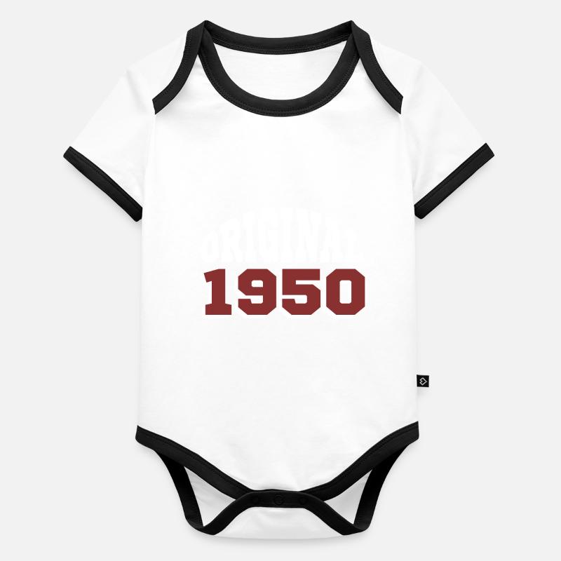 Original 1950 Body Bébé bio contrasté manches courtes