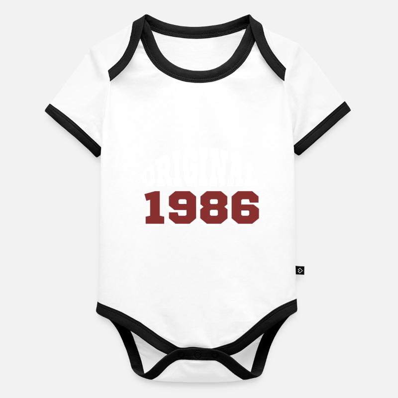 Original 1986 Body Bébé bio contrasté manches courtes
