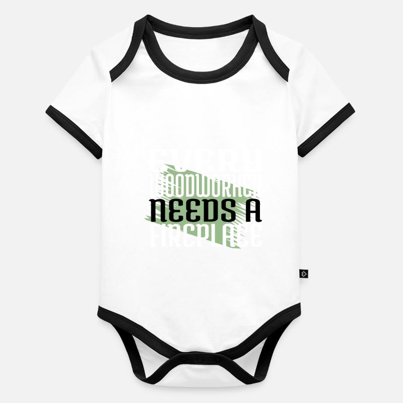 present idea carpenter funny arboriculture Organic Baby Contrasting Bodysuit