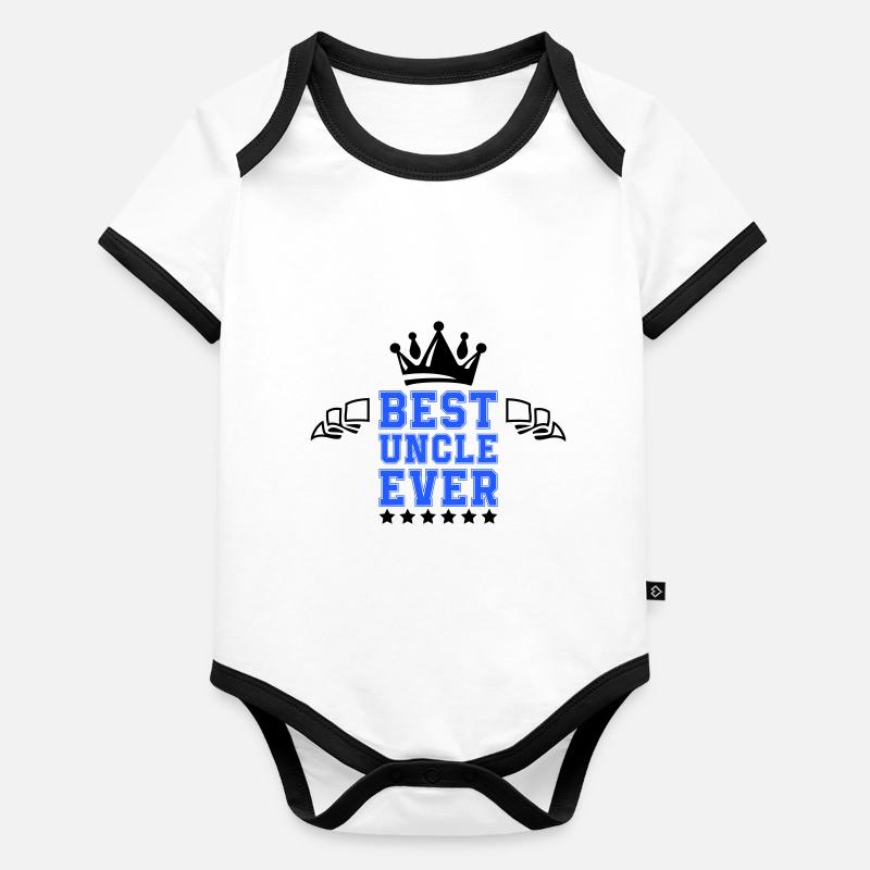best uncle ever Baby Bio-Kurzarm-Kontrastbody