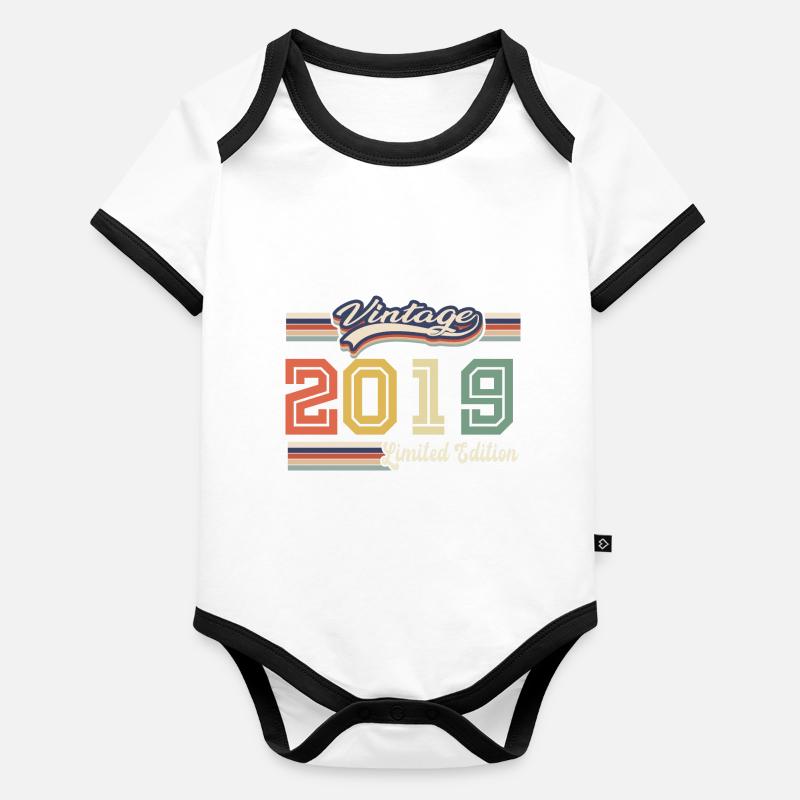 Awesome 2019 birthday gift since 2019 came Organic Baby Contrasting Bodysuit