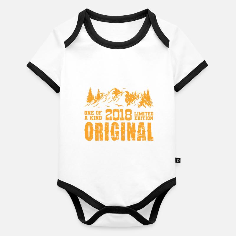 Geburtstagsgeschenk 2018 - 2018 Baby Bio-Kurzarm-Kontrastbody
