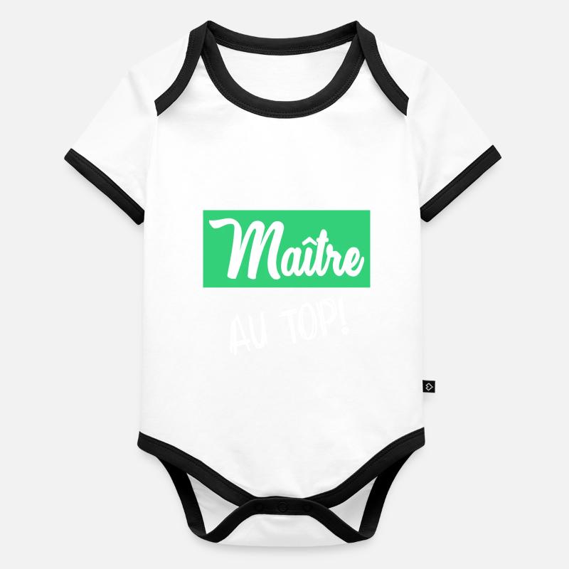 MAITRE Body Bébé bio contrasté manches courtes