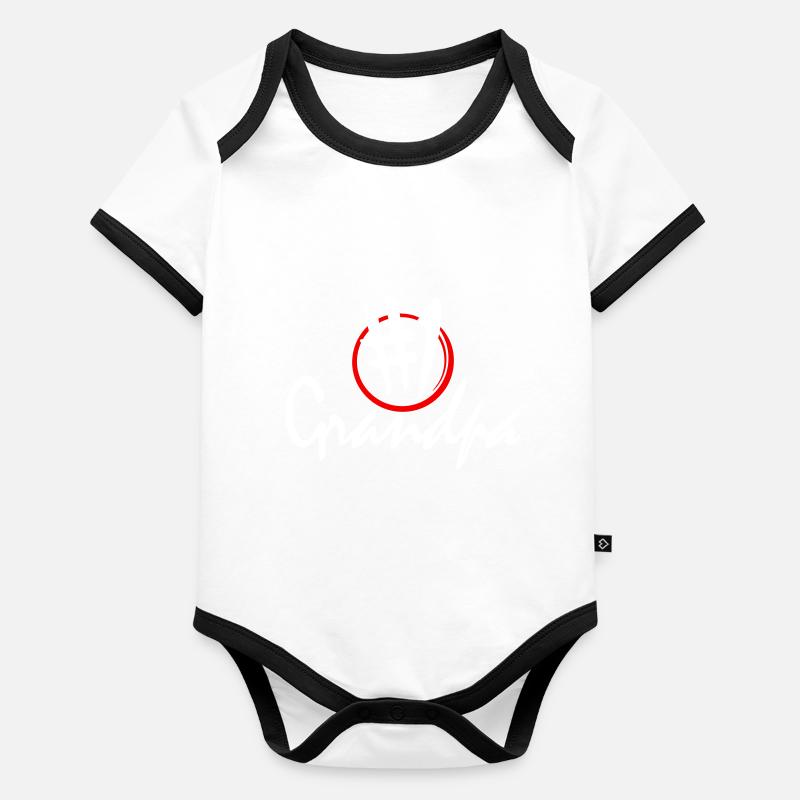 Nr One 1 Nummer Eins Grandpa Bester Opa Großvater Baby Bio-Kurzarm-Kontrastbody
