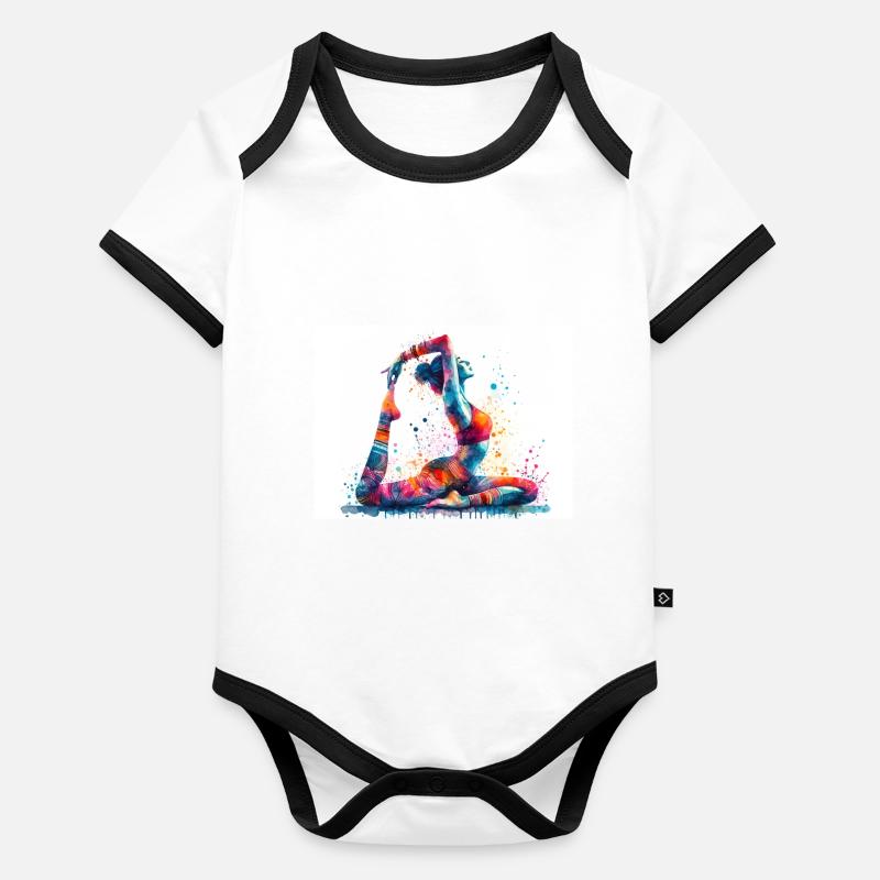 Yoga Exercise Organic Baby Contrasting Bodysuit