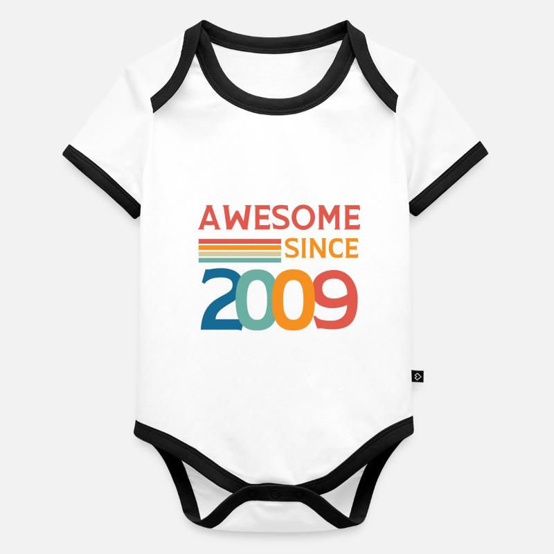 awesome since 2009 Organic Baby Contrasting Bodysuit