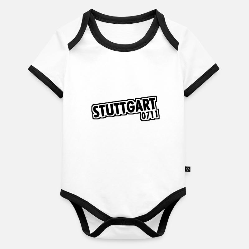 Stuttgart - 0711 - Vorwahl - Baden-Württemberg Baby Bio-Kurzarm-Kontrastbody