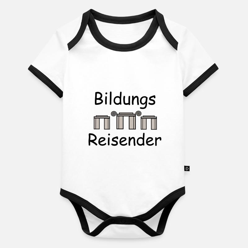 Voyageur éducatif Body Bébé bio contrasté manches courtes