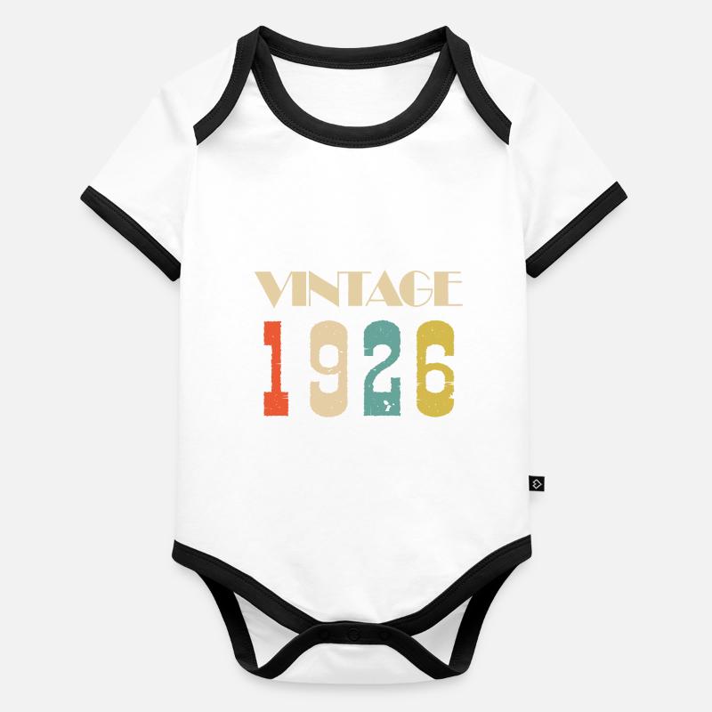 2021 Vintage Geschenk in limitierter Auflage Baby Bio-Kurzarm-Kontrastbody