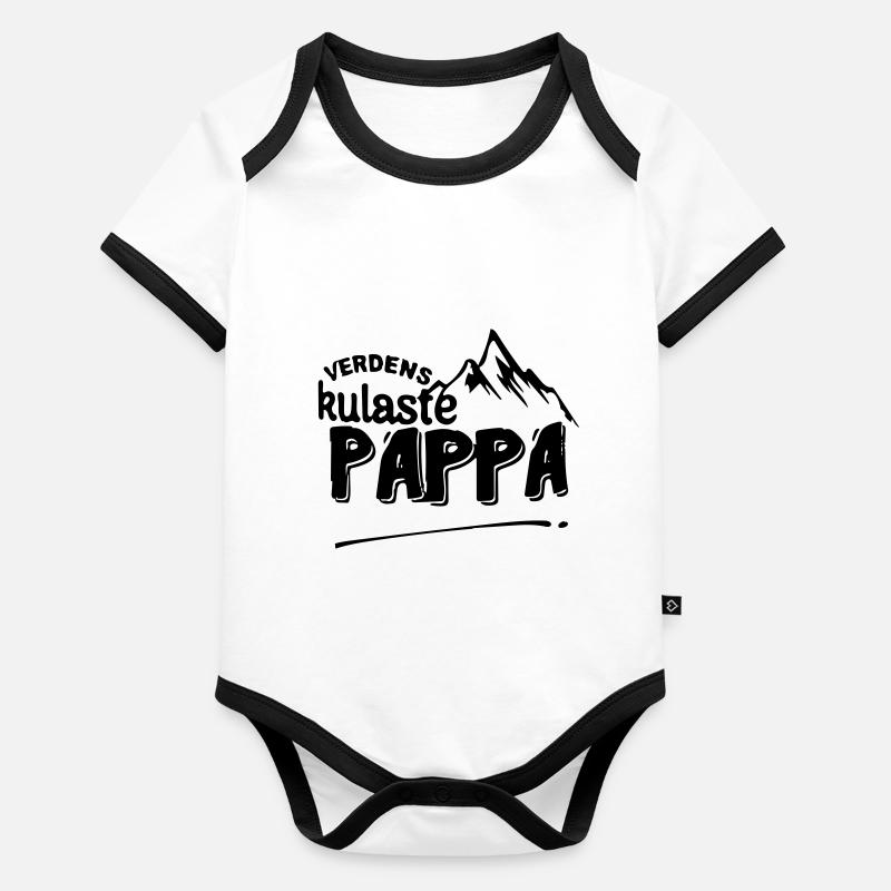 le papa le plus cool du monde Body Bébé bio contrasté manches courtes