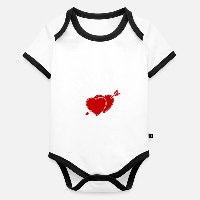 Madame Heart Arrow - Bride-to-be Organic Baby Contrasting Bodysuit