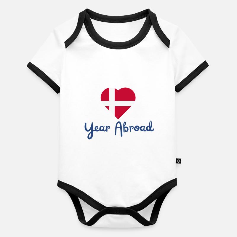 Année à l’étranger Danemark - Semestre à l’étranger - AuPair Body Bébé bio contrasté manches courtes