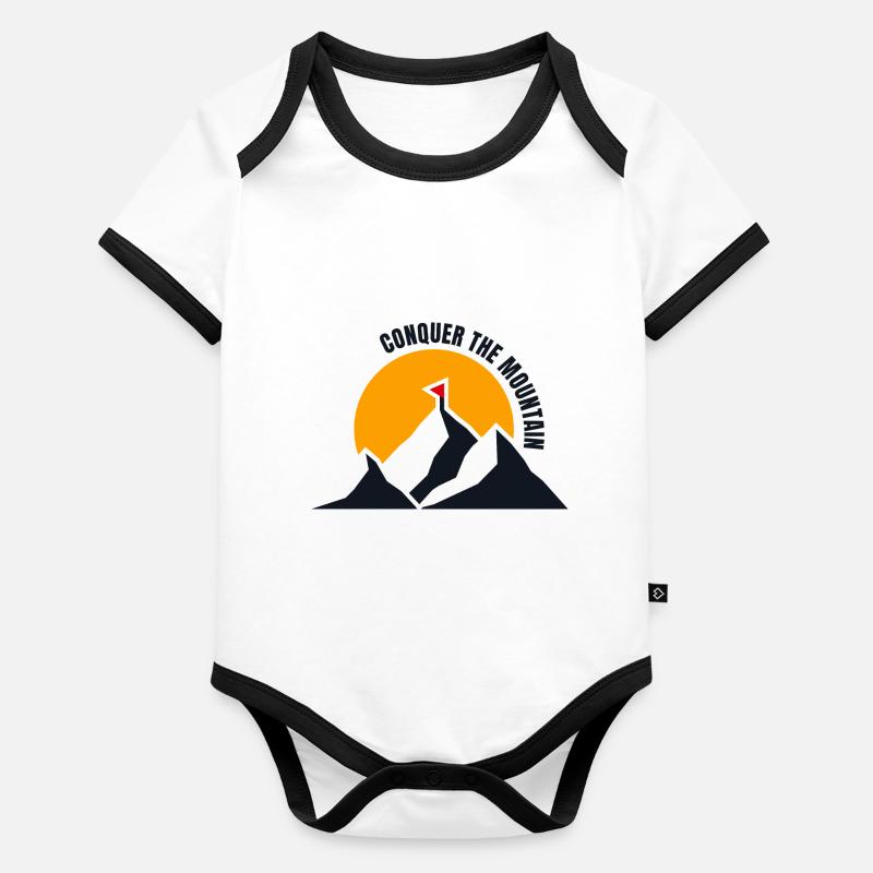 Conquer The Mountain Organic Baby Contrasting Bodysuit