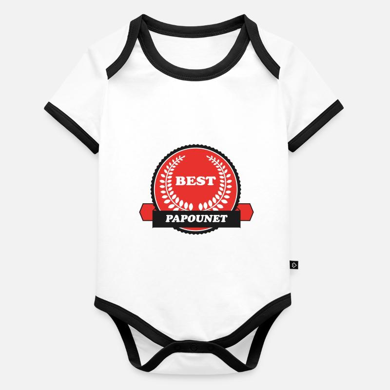 PAPA VATI DAD Body Bébé bio contrasté manches courtes