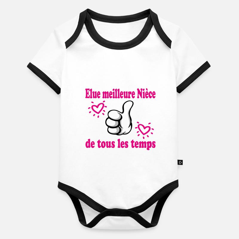 Zur besten Nichte aller Zeiten gewählt Baby Bio-Kurzarm-Kontrastbody