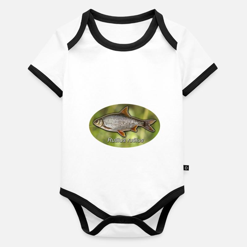 Garment avec fond vert Body Bébé bio contrasté manches courtes