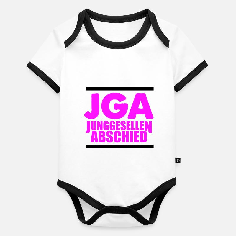 Enterrement de vie de garçon Body Bébé bio contrasté manches courtes
