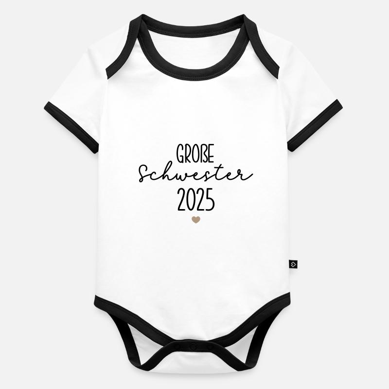 Big Sister 2025 Organic Baby Contrasting Bodysuit