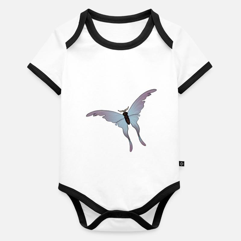 Schmetterling Baby Bio-Kurzarm-Kontrastbody