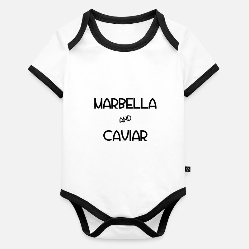 Marbella et Cavian Espagne España Spanien Body Bébé bio contrasté manches courtes