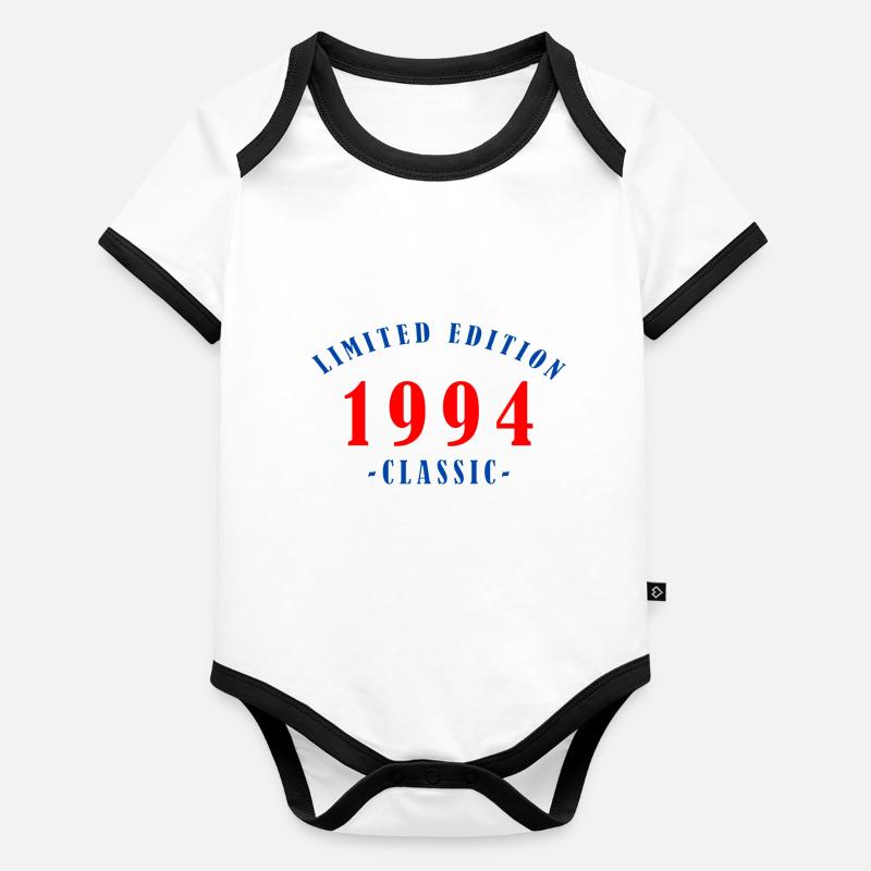 Anniversaire de 1994 Body Bébé bio contrasté manches courtes
