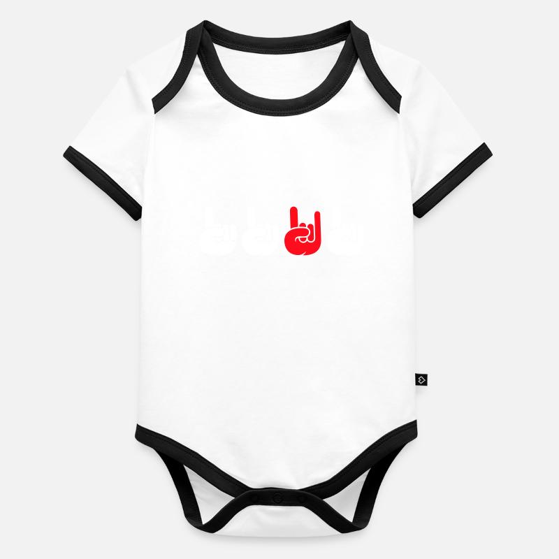Anders Sein Heavy Metal Be Different Hard Rock Fan Body Bébé bio contrasté manches courtes