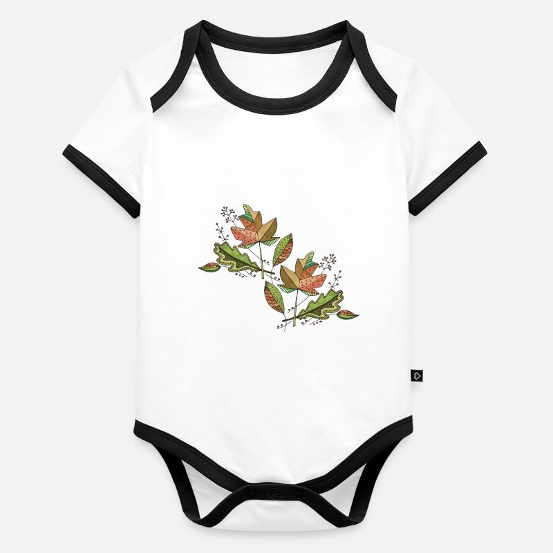 Liste Body Bébé bio contrasté manches courtes